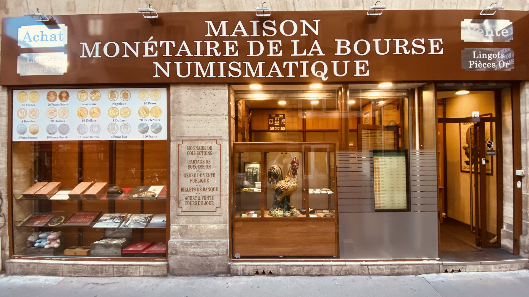Boutique Maison Monétaire de la Bourse, 41 rue Vivienne, Paris